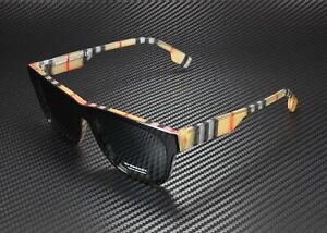 BURBERRY BE4293 380687 Top Black On Vintage Check Grey 56 mm Men's Sunglasses
