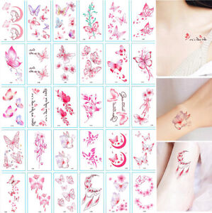 30pcs Women Tattoo Temporary Tattoos Sticker Fake Tatoo Body Art Waterproof Mini