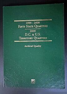 Littleton Fifty State Quarters 1999-2008 w 2009 DC plus US Territory Coin Album