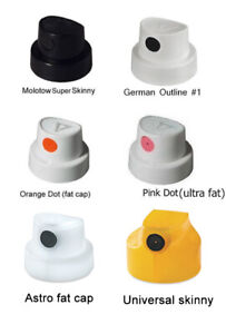 Professional spray paint caps nozzle Pink Orange dot Astro ny fat skinny outline
