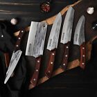 Seido Knives 5-Piece Caveman Butcher Knife Set Heavy Duty Meat Slicer