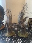 Midwest Of Canon Falls Scary Tree Paper Mache Halloween Decor Set Of 2
