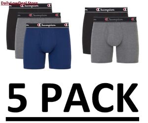 5 PACK - Champion Men's Boxer Briefs Shorts Underwear Size Medium Large XL XXL