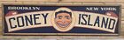 Antique Style Coney Island Blue Brooklyn NY Advertising Home Decor Sign 9x36