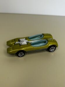 Vintage 1968 Hot Wheels Splittin Image Lime Green Loose Diecast Toy Car