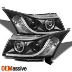 Fits 11-16 Chevy Cruze Black DRL LED Projector Headlights Light Bulbs Included (For: More than one vehicle)