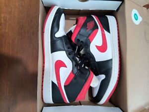 Nike Air Jordan 1 Mid Black Gym Red White Size 12 Sneakers 554724-122