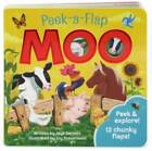 Moo: Peek-a-Flap Children's Board Book - Board book By Jaye Garnett - GOOD