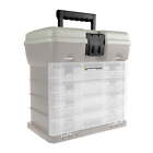 Storage Tool Box-4 Drawers for Camping Supplies and Fishing Tackle Outdoor Gray.