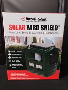 Bird•B•Gone Ultrasonic/Sonic Animal and Pest Repellent Solar Yard Shield NEW