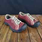 KEEN Women Size 9 Red Leather LaceUp Oxford Bumper Toe Shoes Oil Resistant