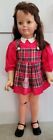Ideal Toy Corp 1962 Patty Play Pal Doll in original red plaid dress black shoes