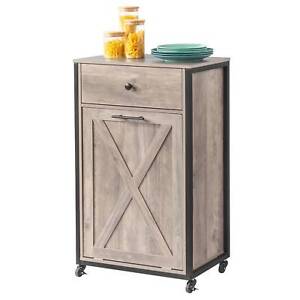 Kitchen Trash Can Cabinet with Dirty Clothes Bags Garbage Storage Cabinet