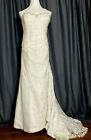 Alfred Angelo #2208W White Strapless Lace & Beaded Wedding Dress - NWT Flawed