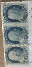 RARE US Stamp One Cent 1c Franklin Pair +  One 1850'S ENVELOPE Vermont. Unique