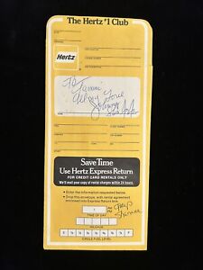 Johnny Contardo Autograph Sha Na Na On O. J. Simpson Hertz Rental Car Envelope