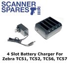 🔥 4 Slot Battery Charger for Zebra TC51, TC52, TC56, TC57 Android Scanners 🔥