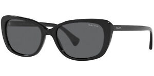 Ralph By Ralph Lauren Women's Shiny Black Cat Eye Sunglasses - RA5283 500187 55