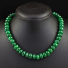 426 Cts Enhanced Emerald Rondelle Beaded Womens Necklace JK 33E385