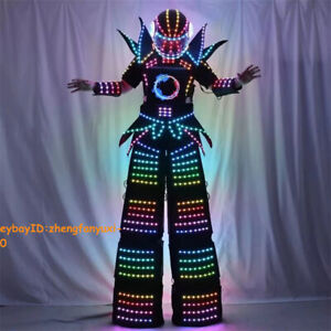 LED Robot Illuminated Costume DJ Stage Performance Stilt Clothing Suit Cosplay