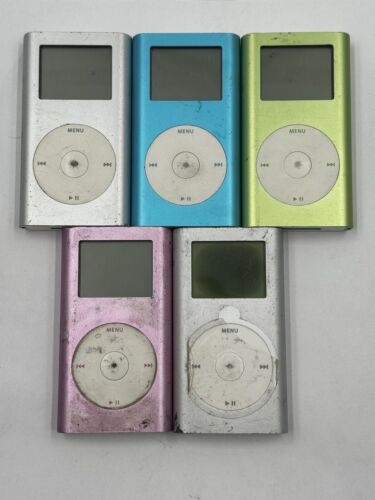 5x Lot Apple iPod Mini A1051 1st 2nd Gen 4GB Pink Silver Blue Green #1A
