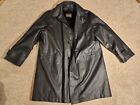 Chaps Ralph Lauren Black Trench Coat Jacket M VINTAGE