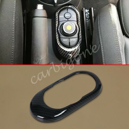 Carbon Fiber Media Menu Button Cover Trims For Mini Cooper 2015-2021 Accessories (For: More than one vehicle)