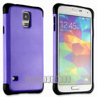 for Samsung galaxy S5 hybrid soft and hard 2 layer case purple black  SV /