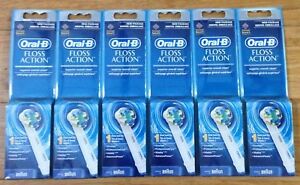 GENUINE 6 ORAL-B Floss Action TRIUMPH Replacement Single Packs Tooth Brush Heads