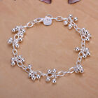 Women's 925 Sterling Silver Bracelet Beads Size 7.5 Inches 1.7MM lobster  L17
