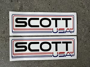 Scott USA 🇺🇸 Vintage Retro Motocross Stickers / Decal (175mm x 55mm) X 2