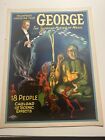 George The Supreme Master of Magic Buddha Original 1929 Vintage Poster Fine cond