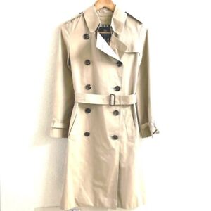 Burberry London Trench coat Beige Nova check Japan Women Size 38/M Used NO LINER