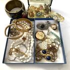 Estate Vintage Costume Jewelry Lot Bracelets Pendant Pins Watch Necklace Earring