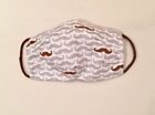 Adult Face Mask Mustache Fabric Soft Loops Nose Wire