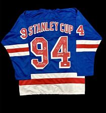 1994 Stanley Cup New York Rangers Team signed Custom Jersey w/JSA Cert 11 player