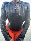 Bebe Leather Crop Jacket Blazer Black Crop Zipper Top Since 1976 Size Medium M