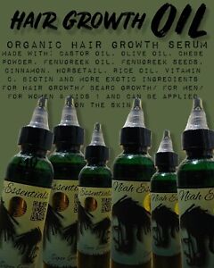 Super Growth Organic Hair Oil-Locs, braids, Beards, Balding and More) 1 BOTTLE !