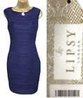 Lipsy Navy Bodycon Pencil Dress 10 Evening Party Ripple Occasion Wedding Prom