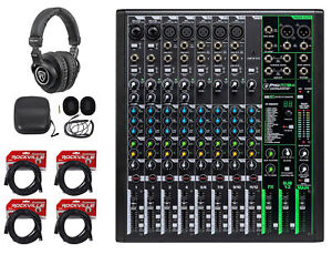 Mackie ProFX12v3 12-Channel Effects Mixer w/USB+Headphones+Cables ProFX12 v3