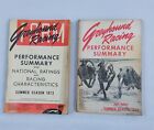 Lot of 2. 1973 & 1974 Greyhound Racing  Performance Summary, National Ratings