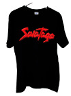 Savatage Red Logo on Black Anvil T Shirt Men's Size Medium Heavy Metal Rock Band