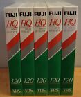 Lot Of 5 - Fuji HQ120 VHS - Up To 6 Hour Blank Video Tape T-120 - New Sealed