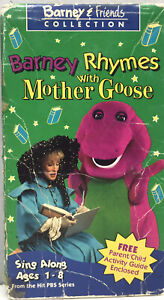 Barney & Friends Rhymes Mother Goose VHS Video Tape BUY 2 GET 1 FREE! PBS Kids