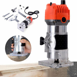 Compact Router 30000R/MIN Electric Hand Trimmer Wood  Laminator Router Tool Set