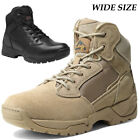 WIDE SIZE Men's Military Boots Tactical Boots Combat Ankle High Hiking Boots