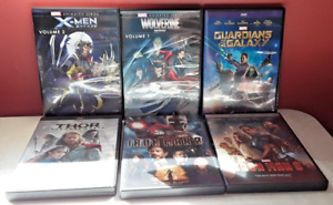 MARVEL DVD's Lot of 6 incl. THOR - Iron Man 2 & 3 - Guardians of Galaxy (DVD-24