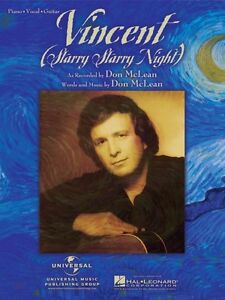 Vincent Starry Starry Night Sheet Music Piano Vocal Don McLean NEW 000120838