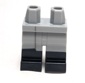 Lego - Minifigure Legs - Grey Gray, Trench Coat, Black Boots