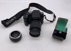 Sony DSLR A-100 10.2 Megapixel Camera W/ Auto Tele Converter Lens & Lens Case